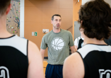 Basketball coach teaches campers